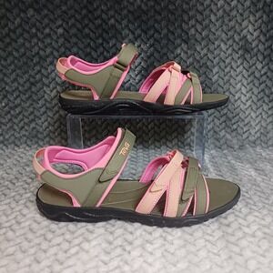 Teva Tirra Women's Strappy Sandals Burnt Olive Adjustable Strap Comfort‎ Size 4